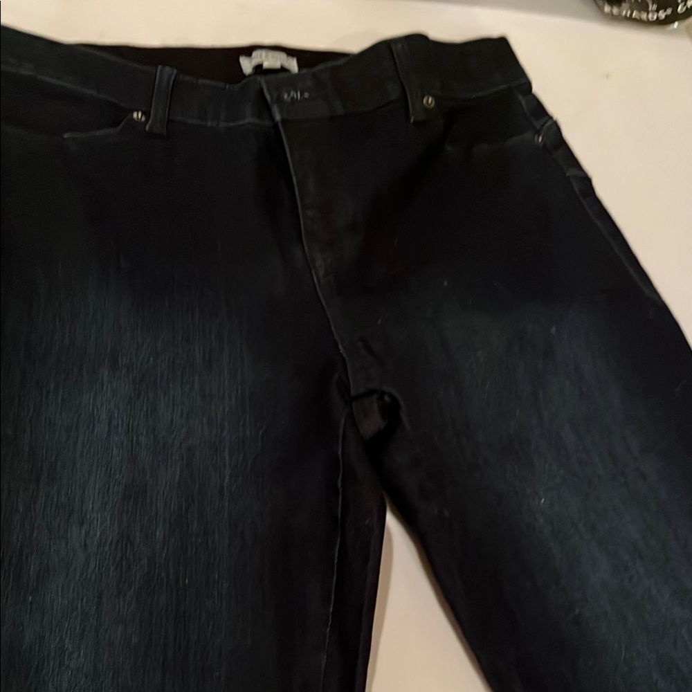 Juicy Couture size 12 dark blue wash jeans high no gap waist skinny